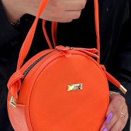 کیف دوشی شرانگ نارنجی رنگ عمده زنانه طرح گووچی کد 6778